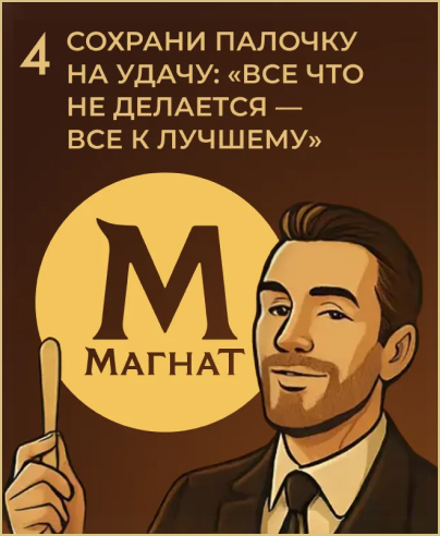 Шаг 4: сохрани палочку на удачу